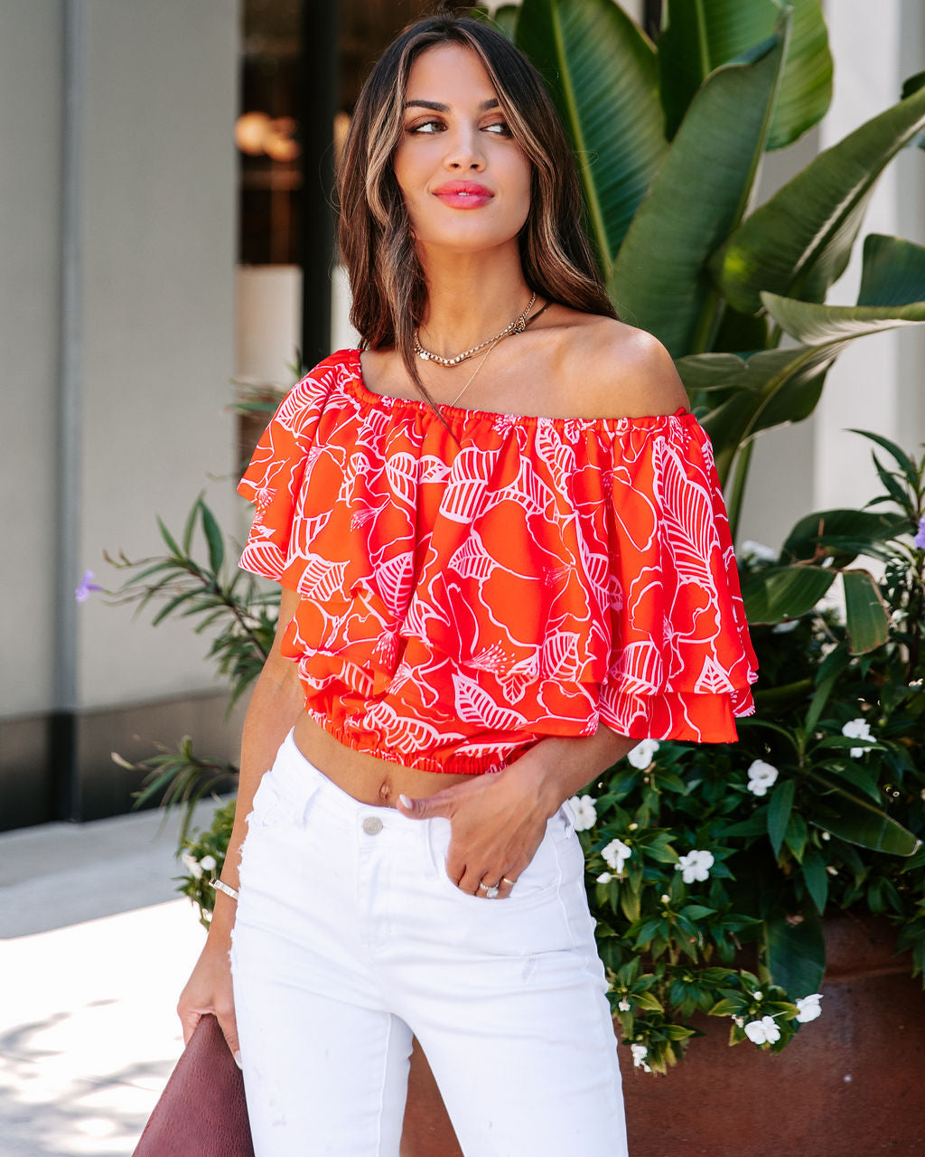 Island Luxe Floral Off The Shoulder Top - FINAL SALE