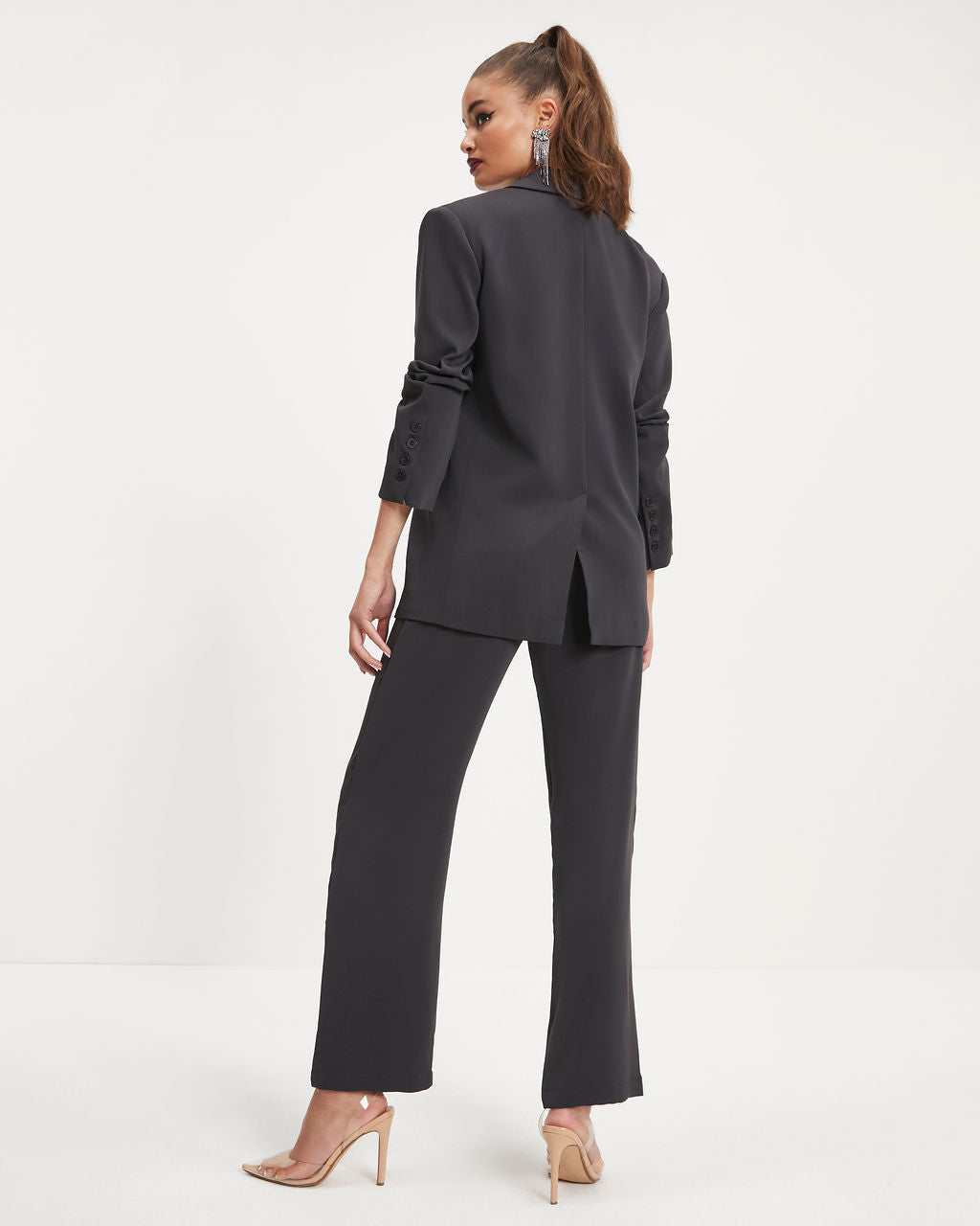Harris Pocketed Blazer - Dark Grey
