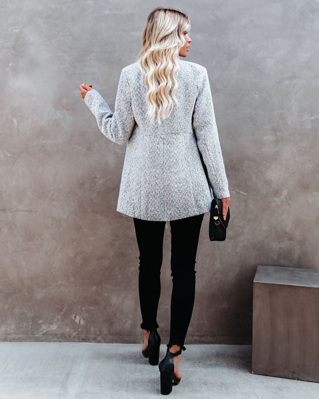 Tayshia Pocketed Coat - Heather Grey