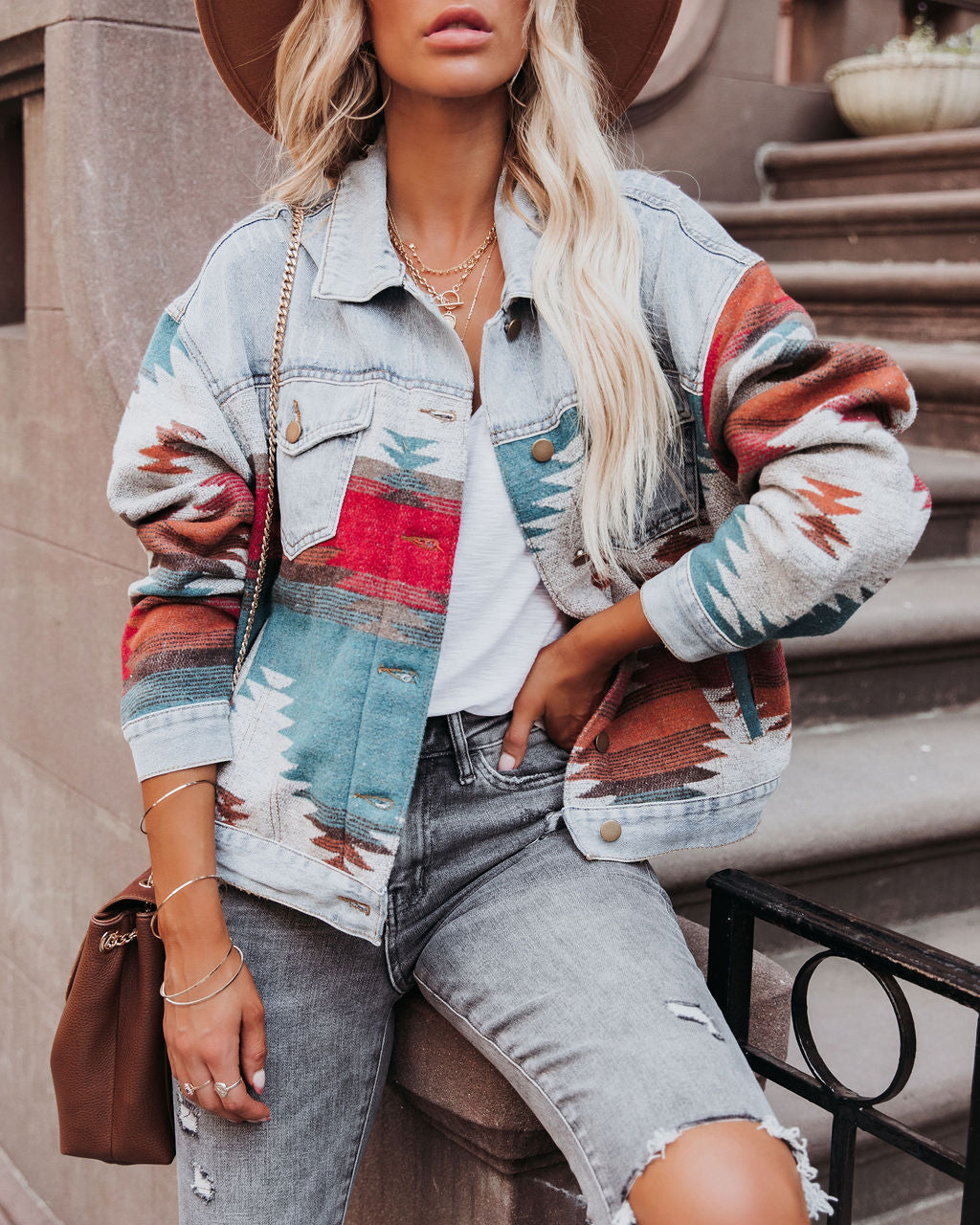 Ashbury Pocketed Woven Contrast Denim Jacket