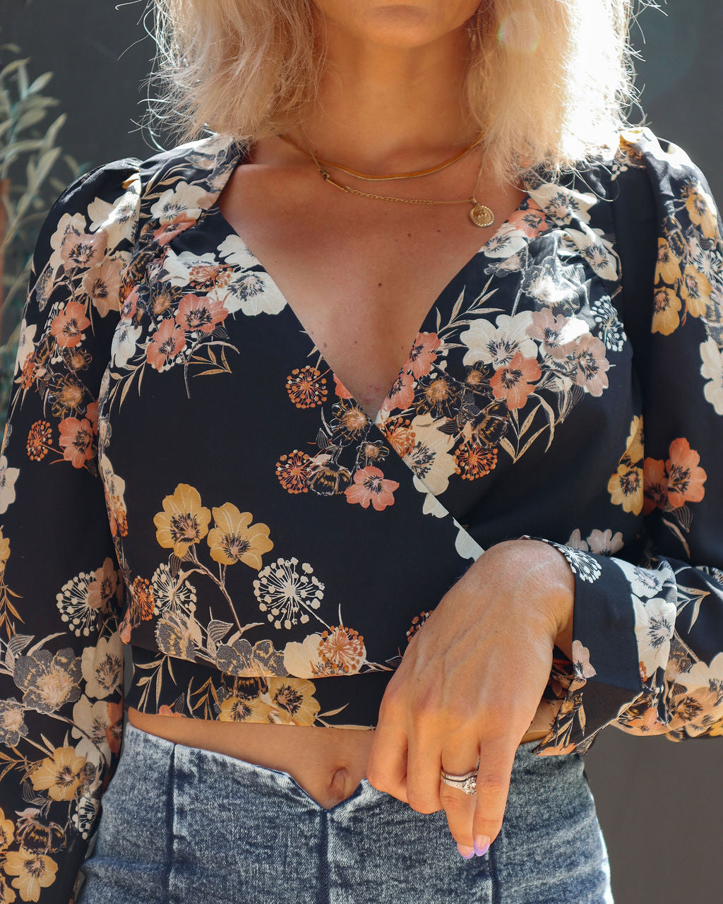 Sweet Tea Floral Drape Top