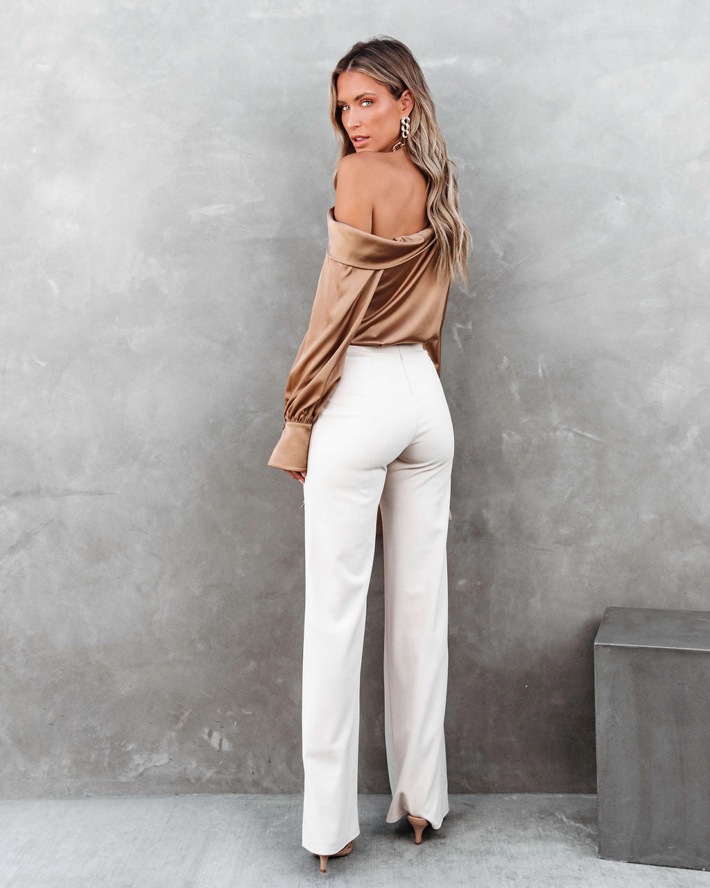 Expensive Taste Satin Off The Shoulder Top