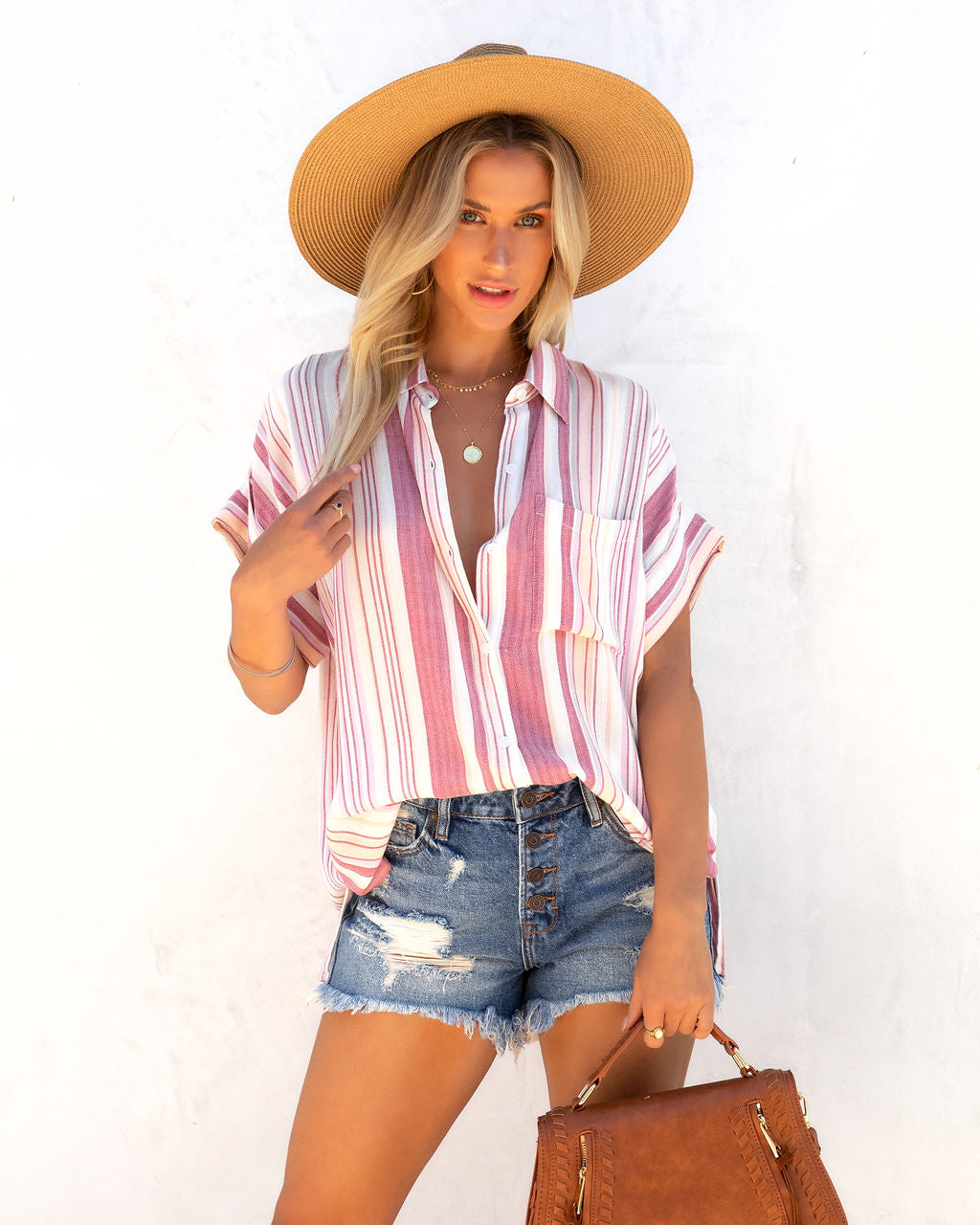 Rubio Striped Button Down Top - FINAL SALE