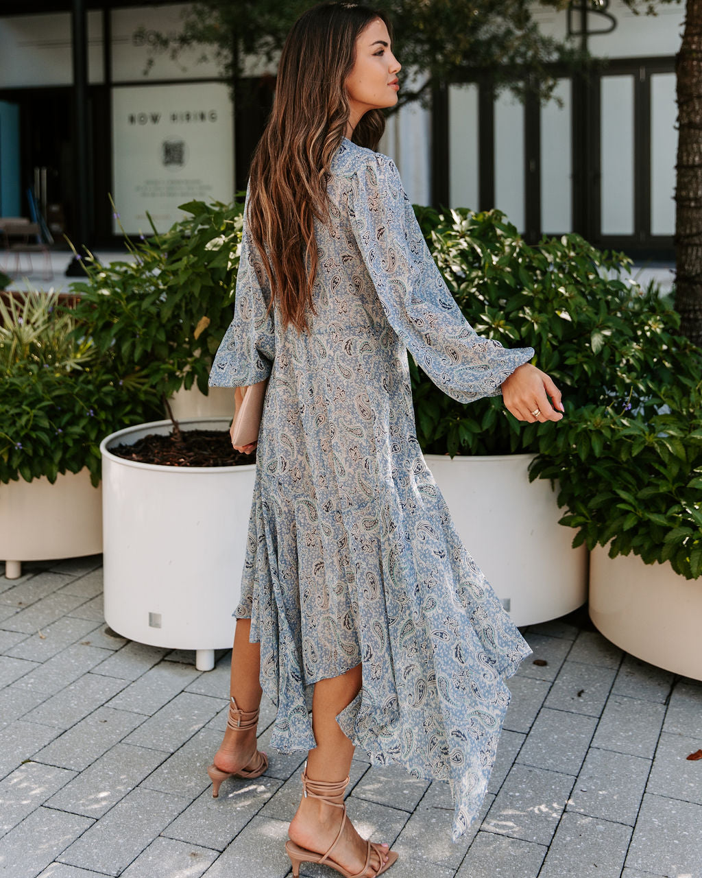 She Has A Gypsy Soul Paisley Chiffon Midi Dress