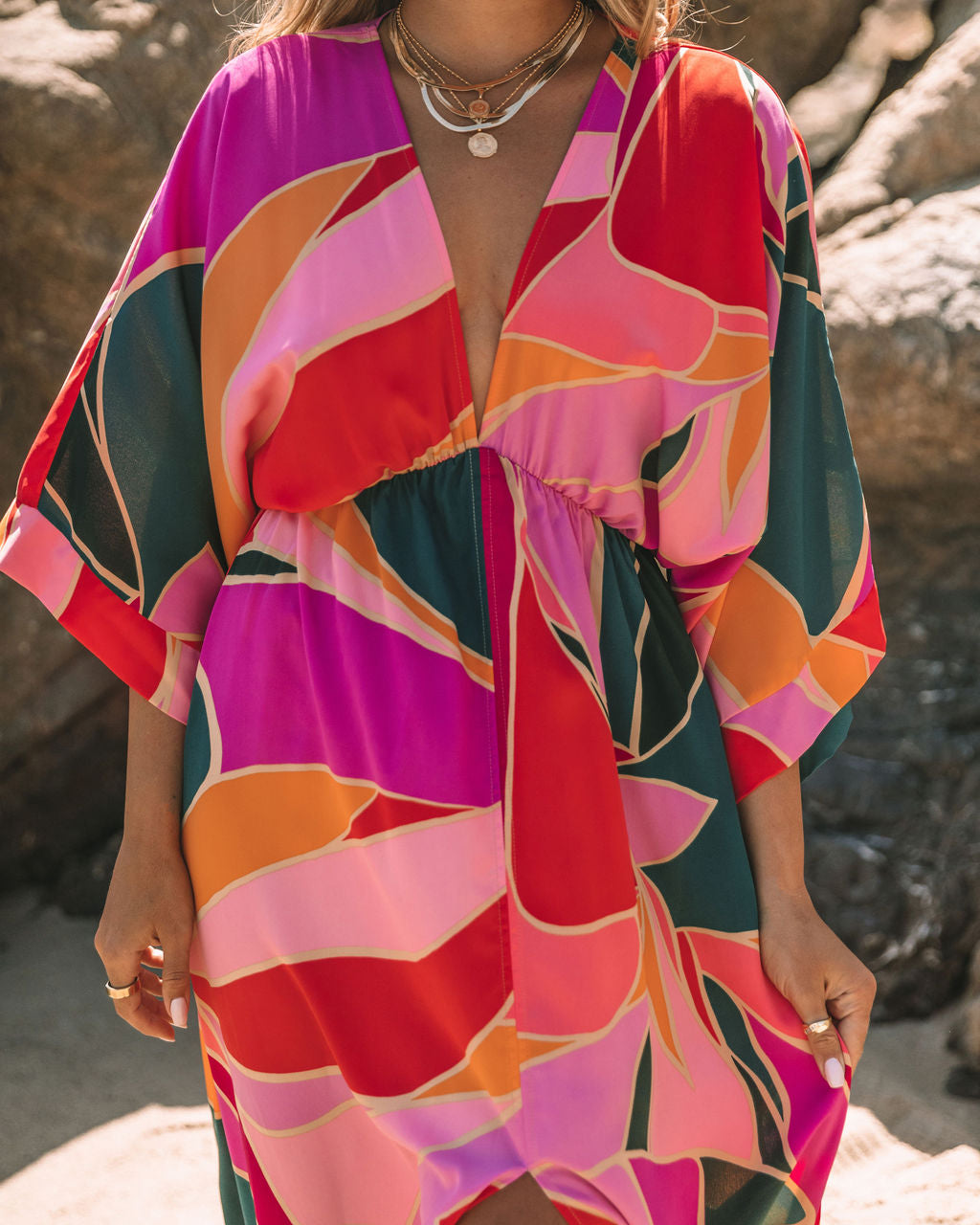 Tropical Mindset Kimono Maxi Dress - SALE