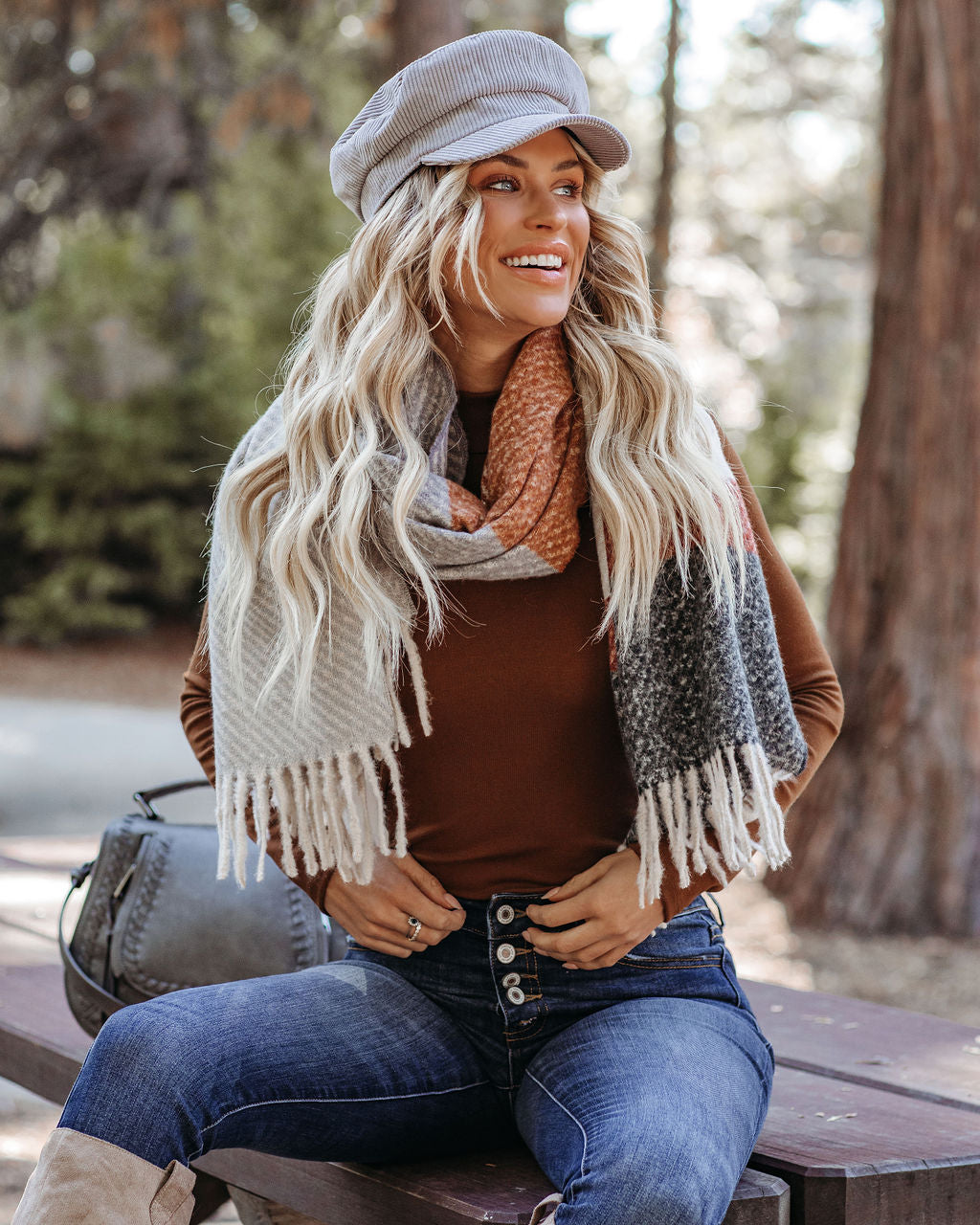 Zabel Striped Fringe Scarf