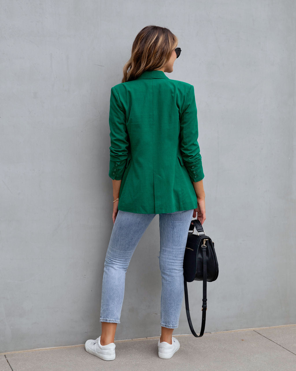 Lilly Pocketed Blazer - Hunter Green - FINAL SALE