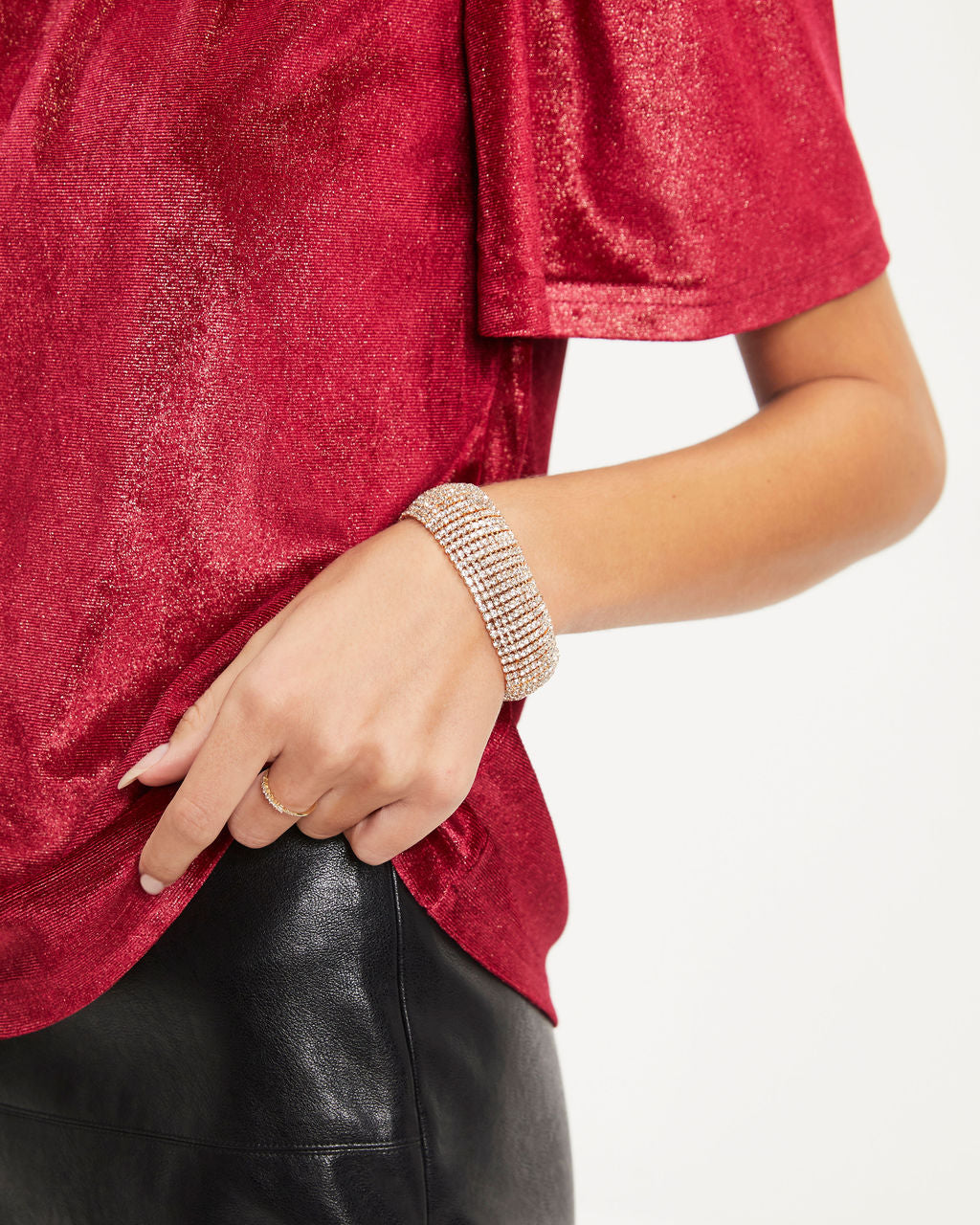 Disco Crystal Bracelet - Gold