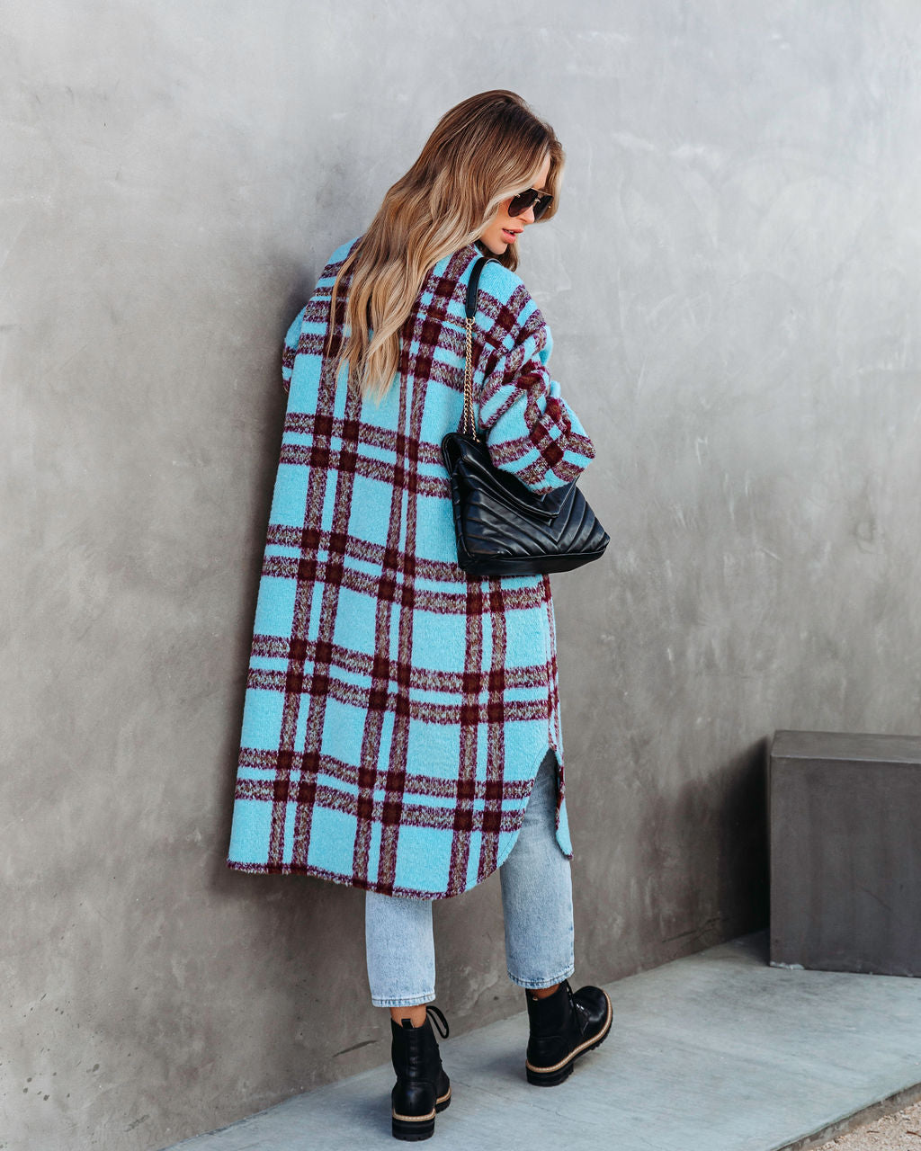 Always Amazing Pocketed Plaid Button Down Coat - SALE