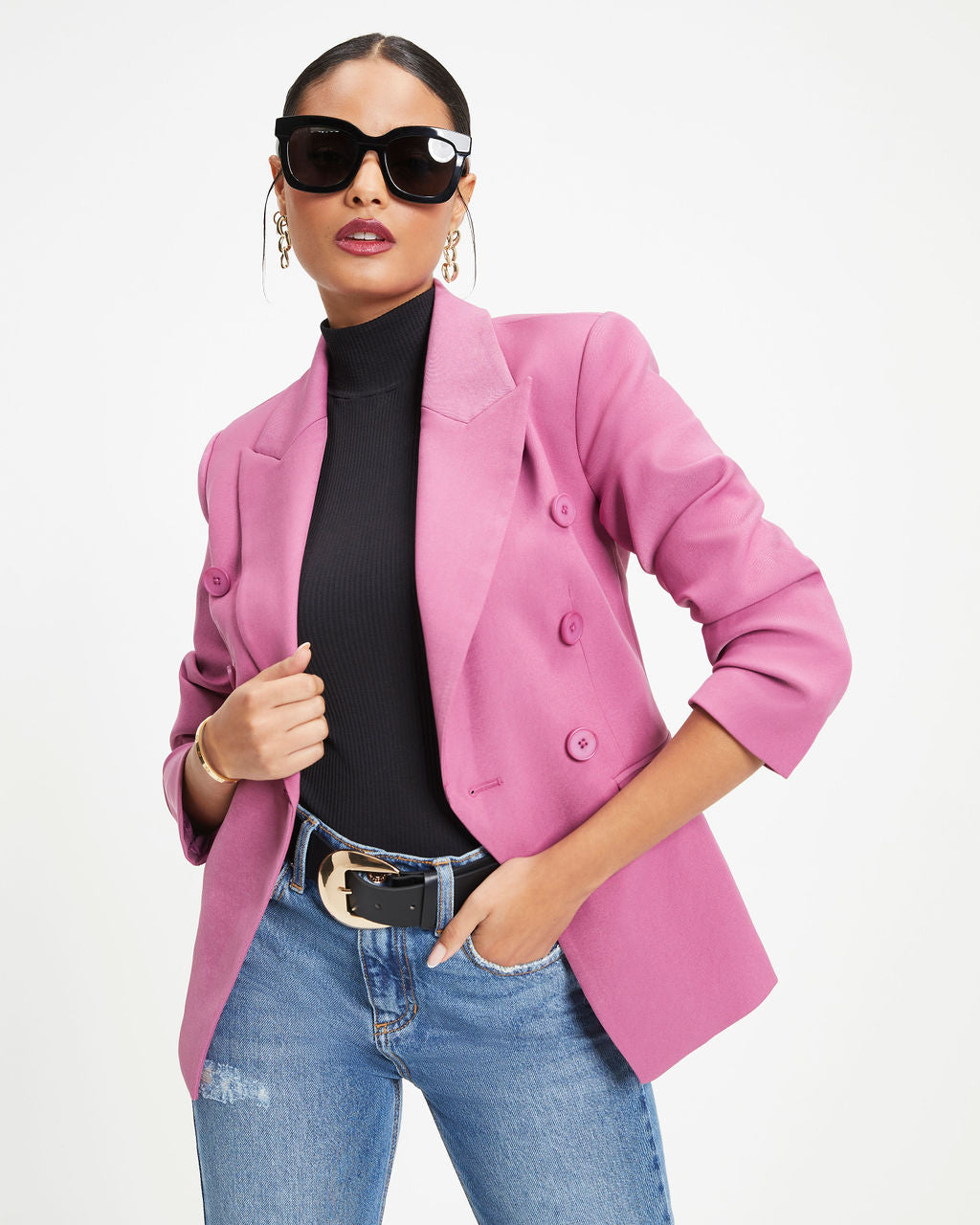 Must Be Baby Pocketed Blazer - Dusty Purple