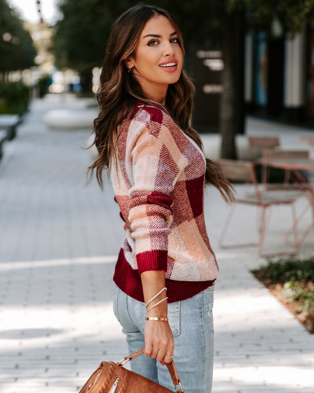 Apple Cider Fall Picnics Plaid Pullover Sweater