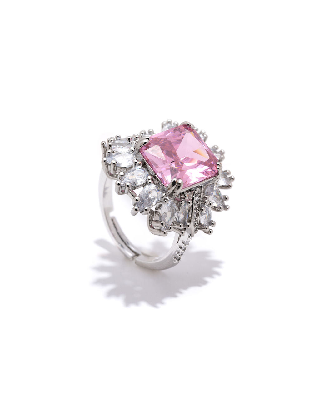 Lovey Dovey Crystal Burst Ring - Pink