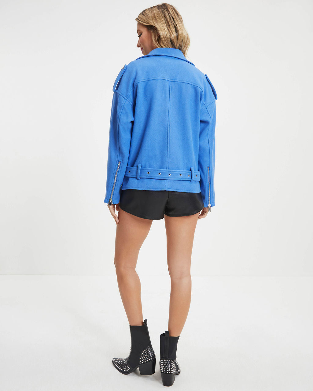 Harley Biker Pocketed Jacket - Blue