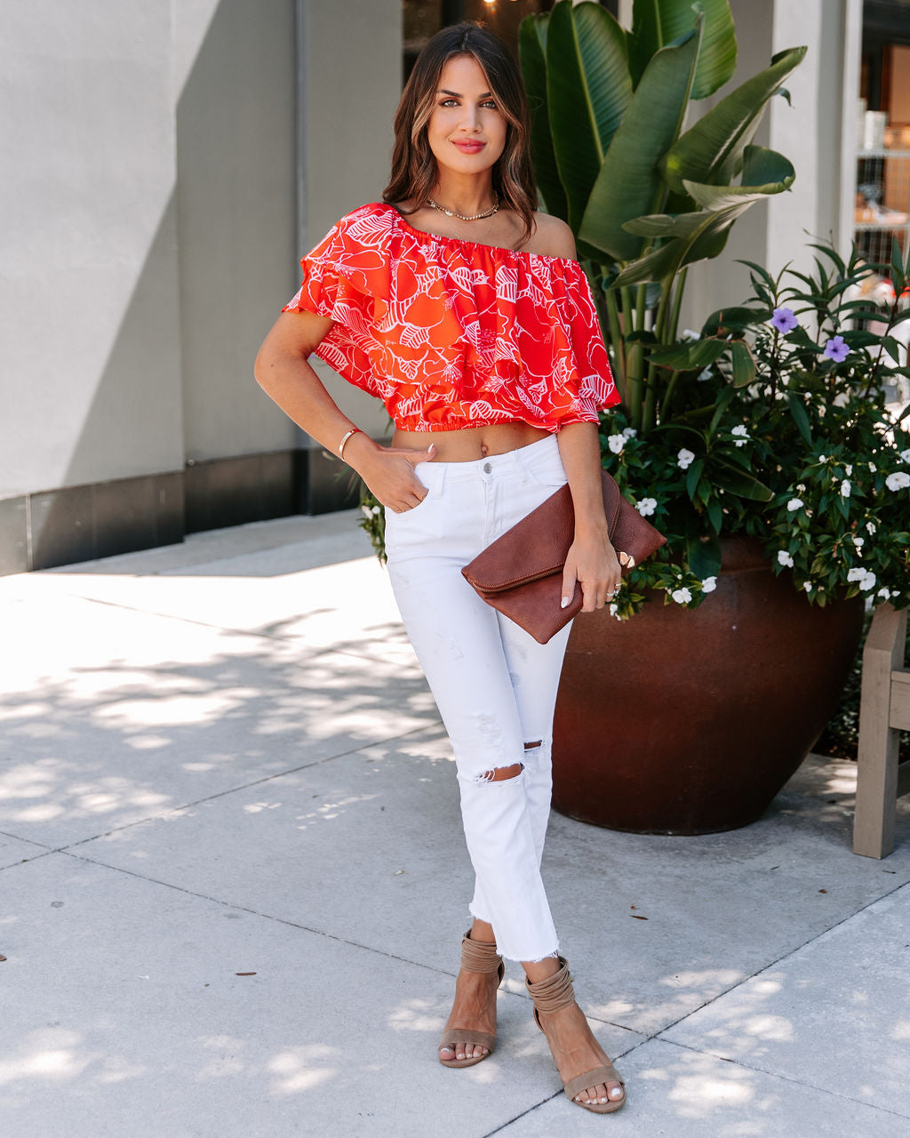 Island Luxe Floral Off The Shoulder Top - FINAL SALE