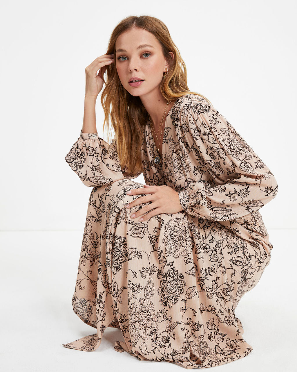 Sarah Floral Twist Maxi Dress