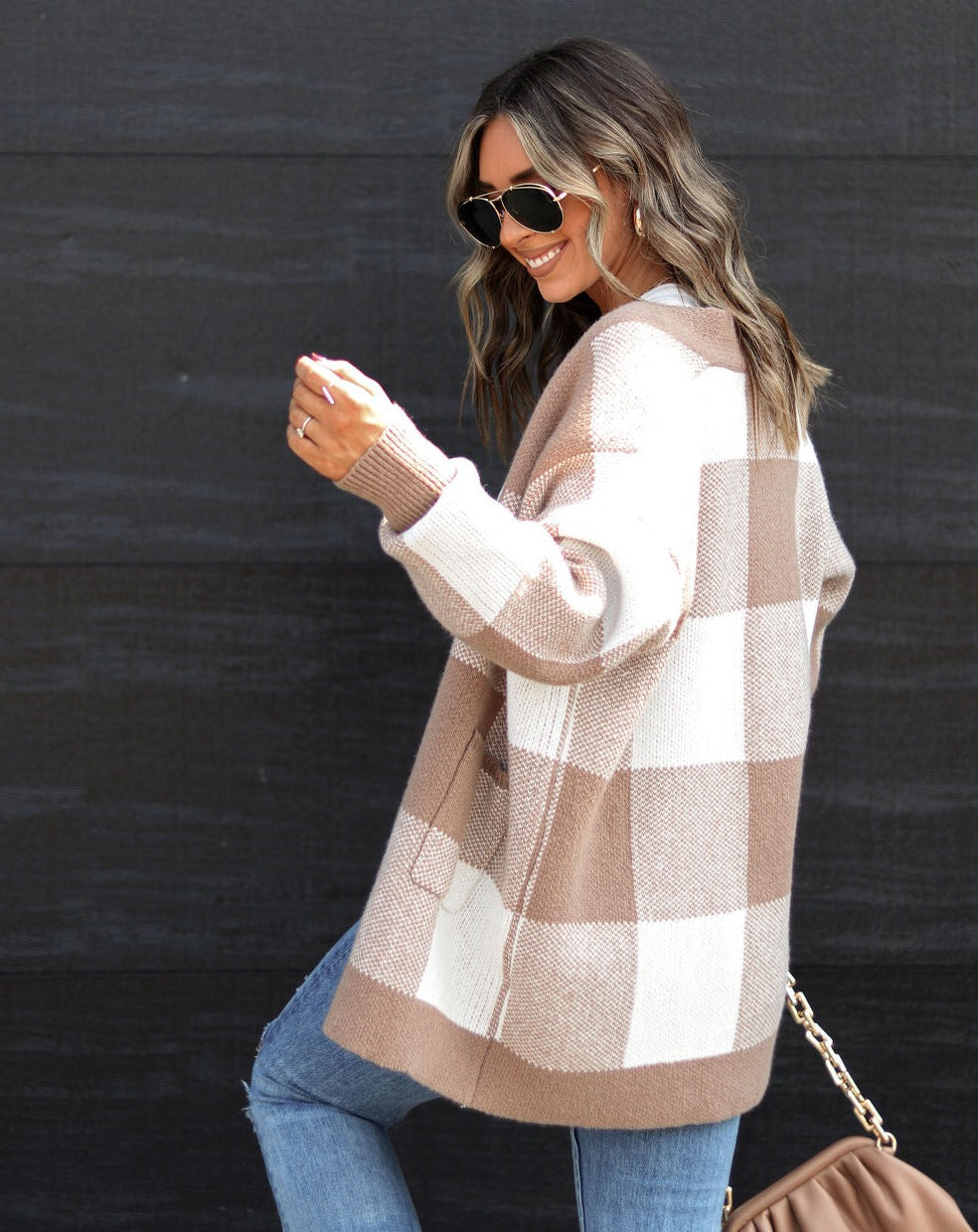 Something About Her Pocketed Plaid Cardigan