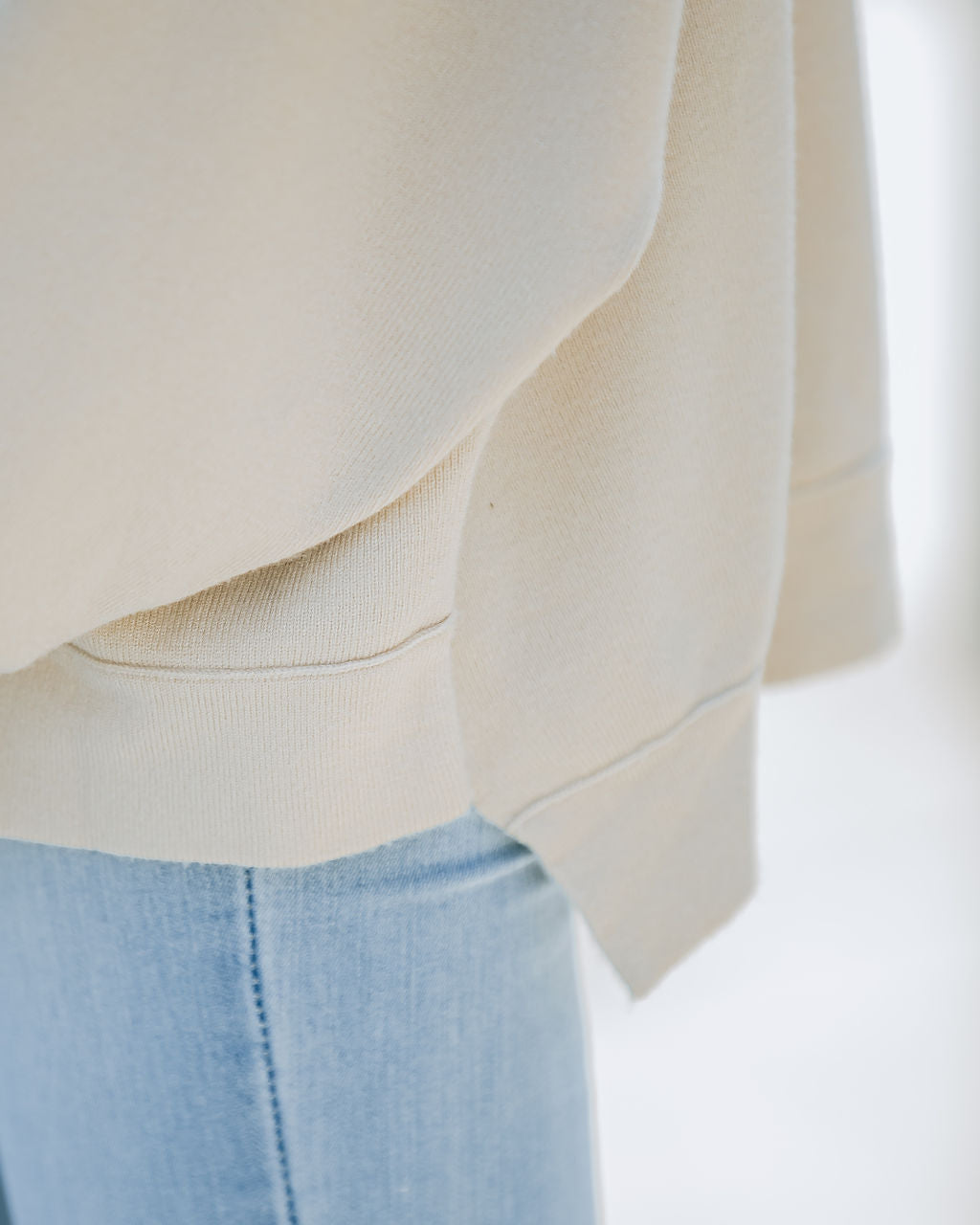 Running Errands Knit Oversized Pullover Sweater - Cream