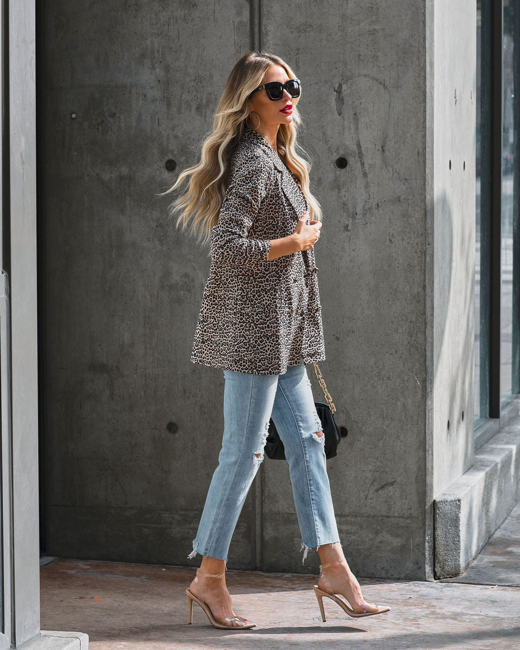 Fierce Feminine Leopard Print Blazer - FINAL SALE