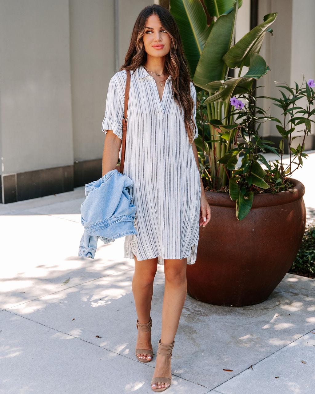 Baja Sur Pocketed Shirt Dress - FINAL SALE