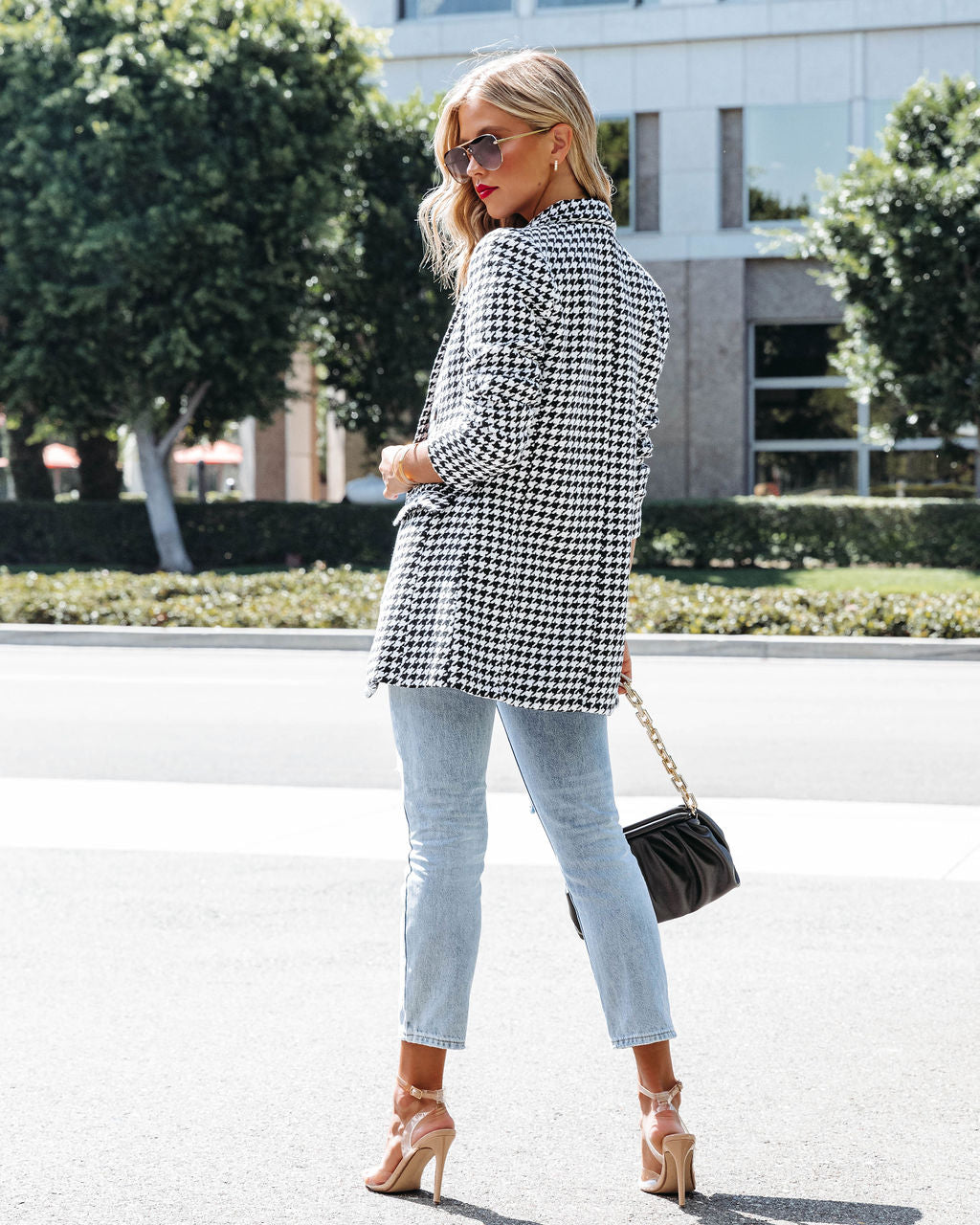 Goal Chaser Pocketed Houndstooth Blazer