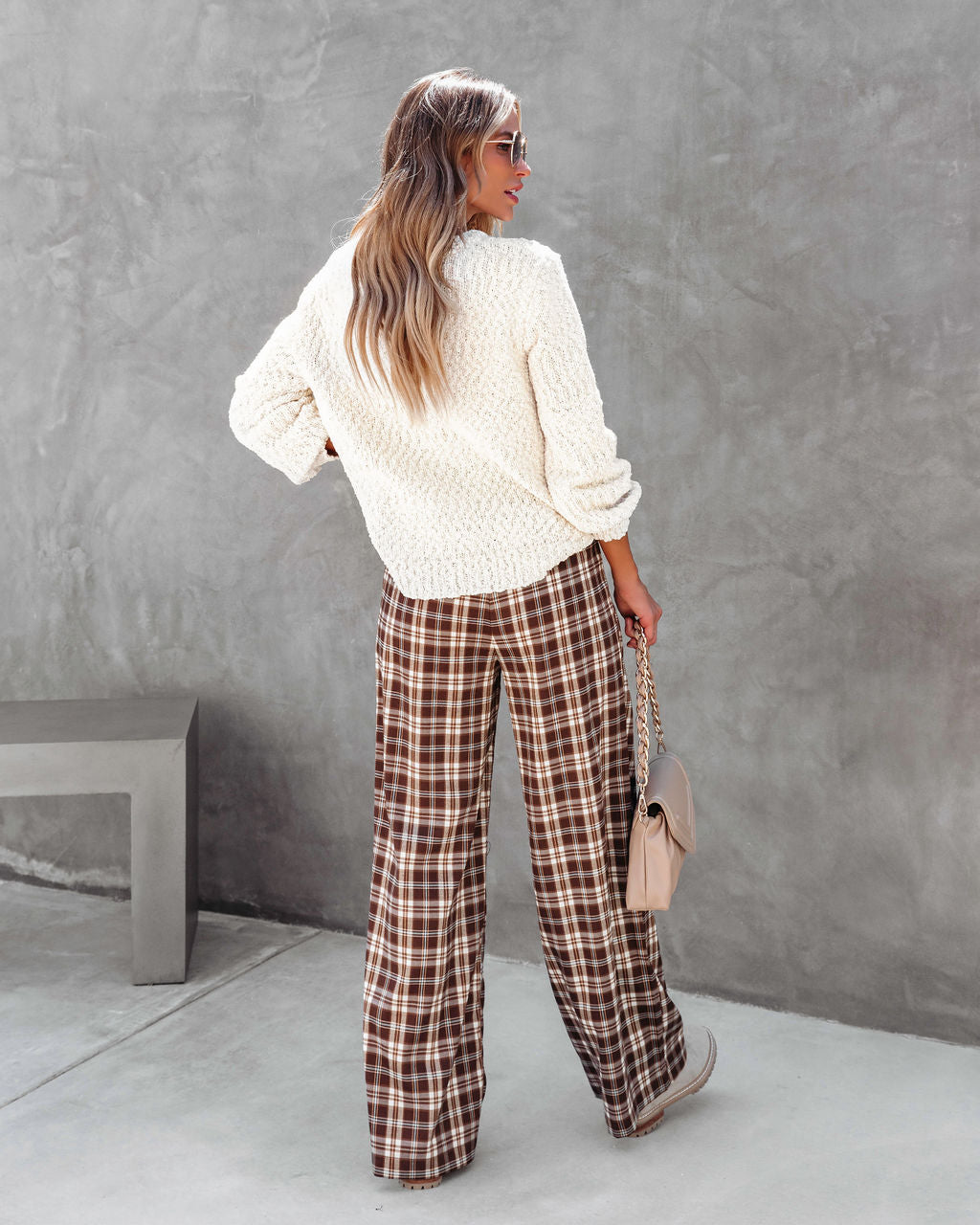 Pumpkin Spice Season Knit Pullover Sweater - Cream