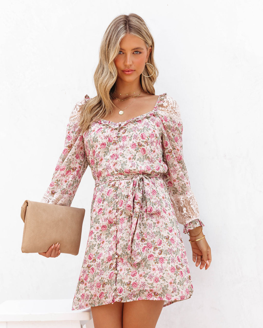 Letty Floral Lace Mini Dress - FINAL SALE