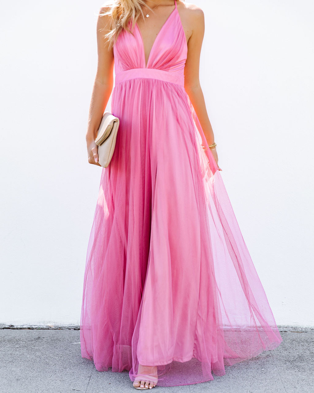 Petal Dust Maxi Dress - Rose