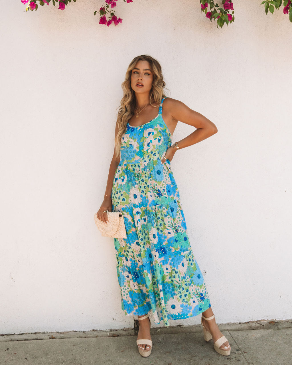 Floral Serenity Pocketed Maxi Dress - FINAL SALE