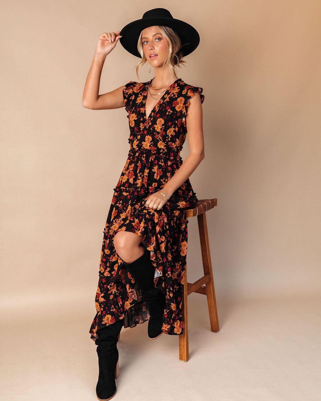 Skye Floral Tiered Maxi Dress