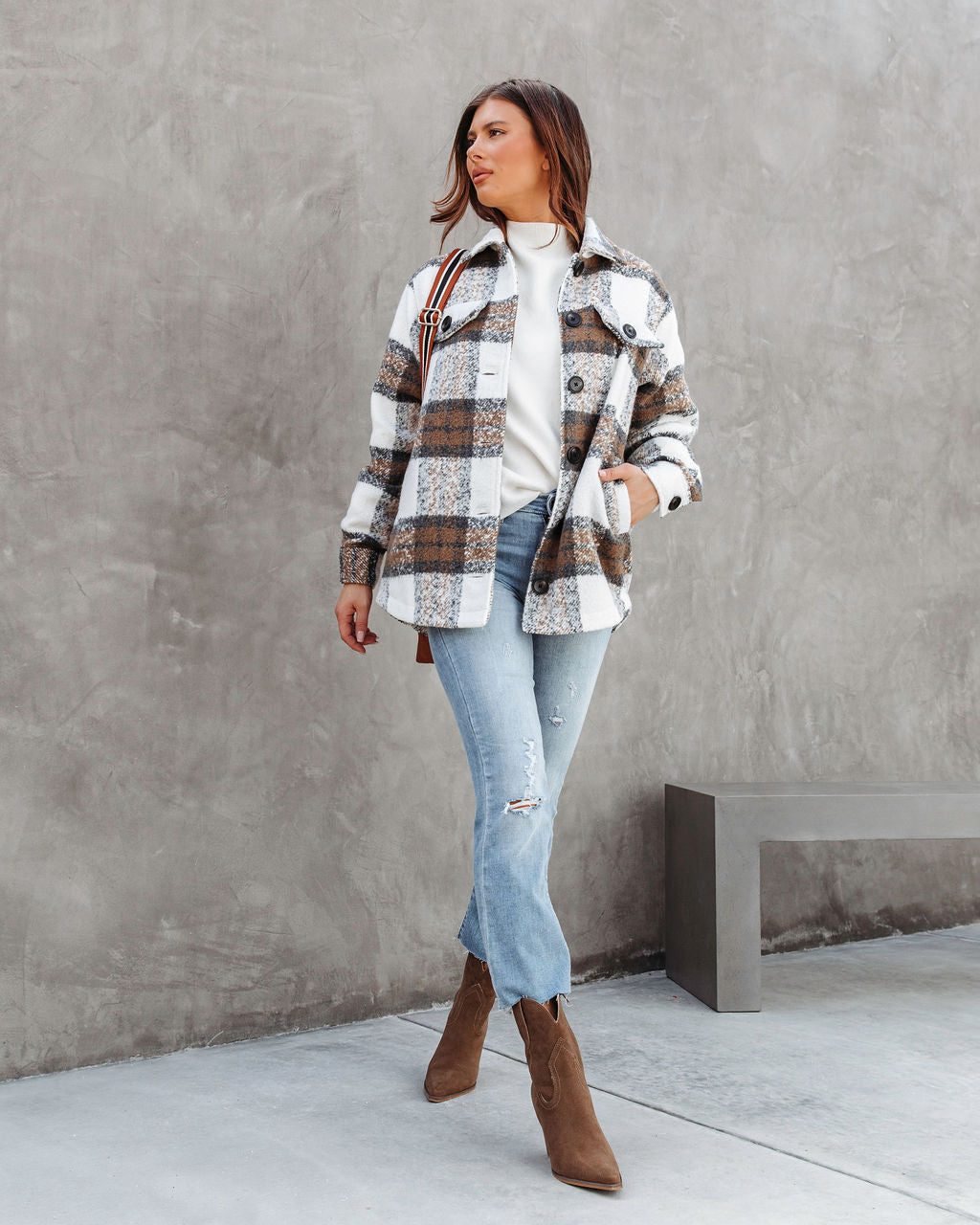Chester Pocketed Plaid Jacket