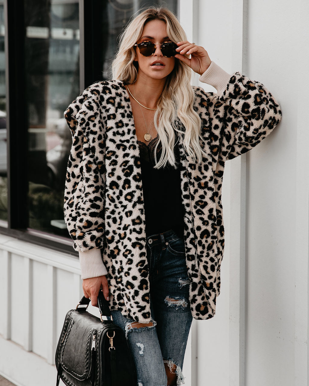 Nine Lives Pocketed Leopard Cardigan