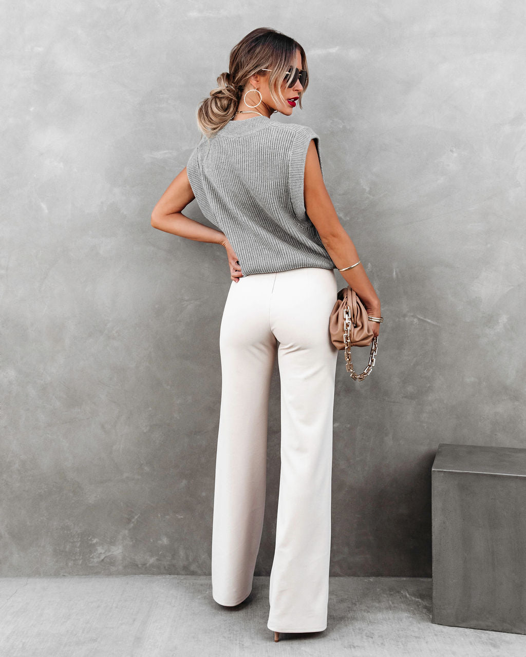 Harvey Knit Sweater Vest - Grey