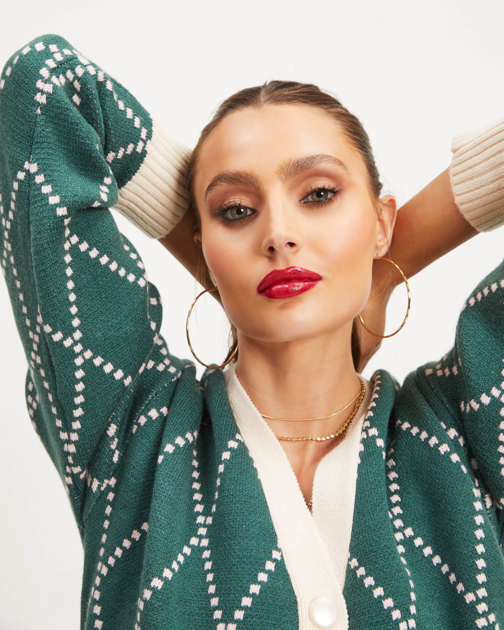 Nicola Knit Cardigan - Pine