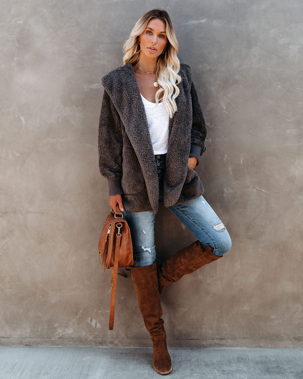 The Coziest Yet Pocketed Cardigan - Steel Grey