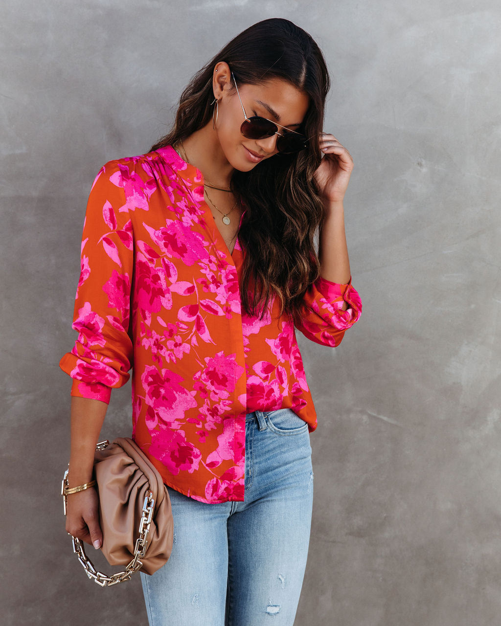 Bibiana Floral Button Down Top