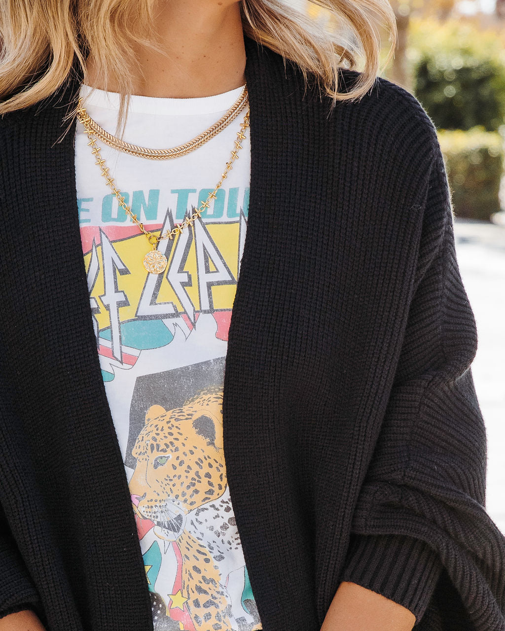 Mariah Knit Dolman Sleeve Cardigan - Black