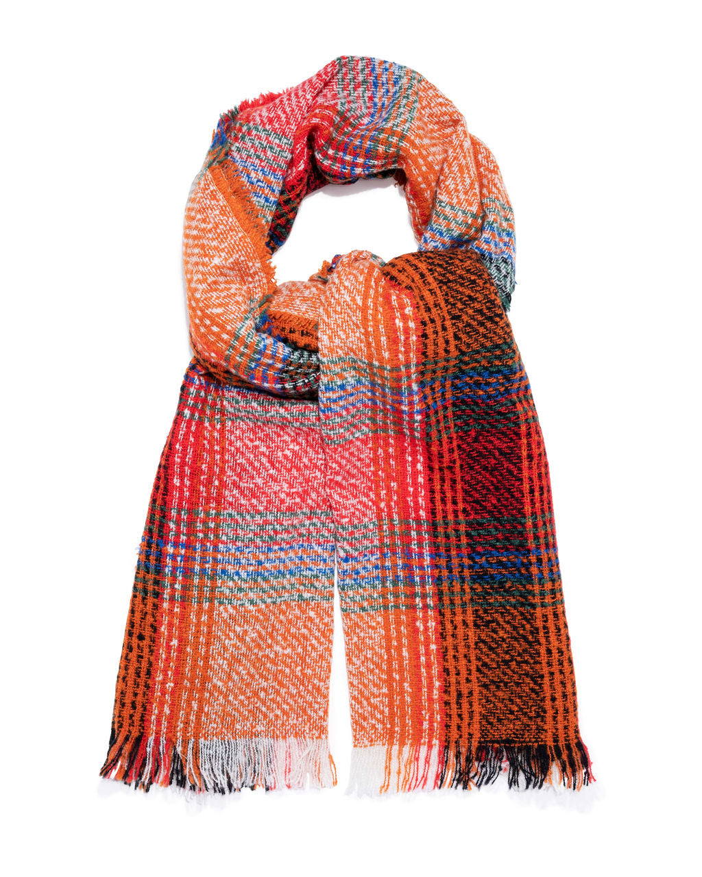 Spiced Plaid Blanket Scarf