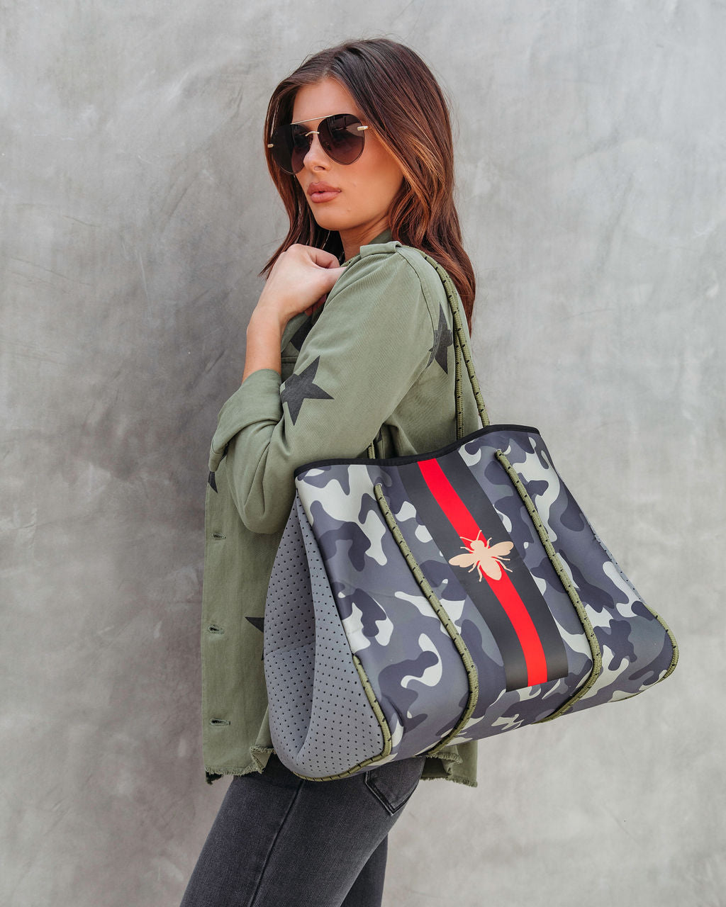 Hunter Bee Camo Neoprene Tote Bag - PARKER & HYDE