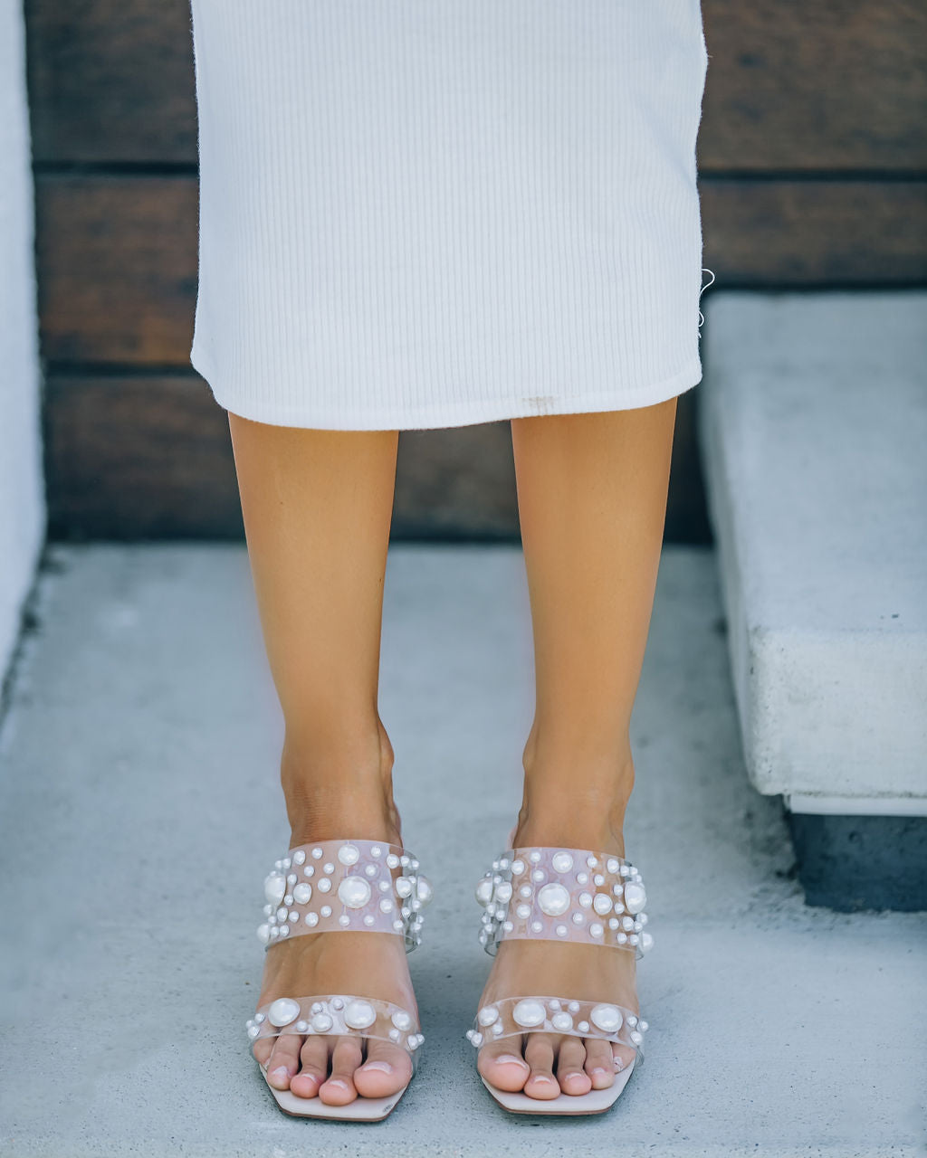 Gracelia Pearl Embellished Heeled Sandal - FINAL SALE