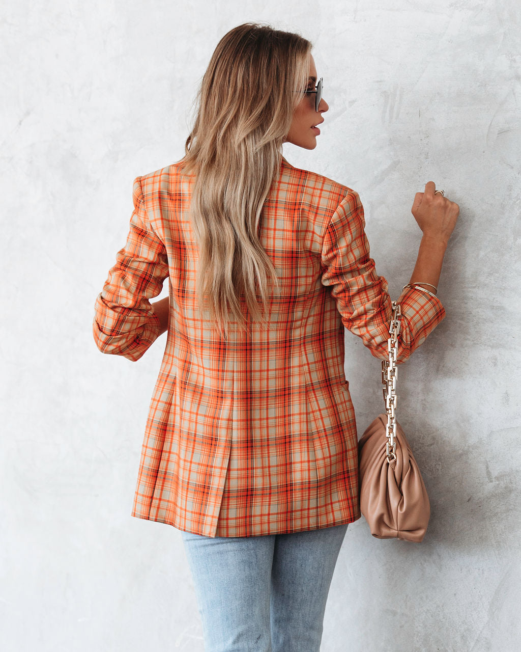 Making Headlines Plaid Pocketed Blazer - SALE
