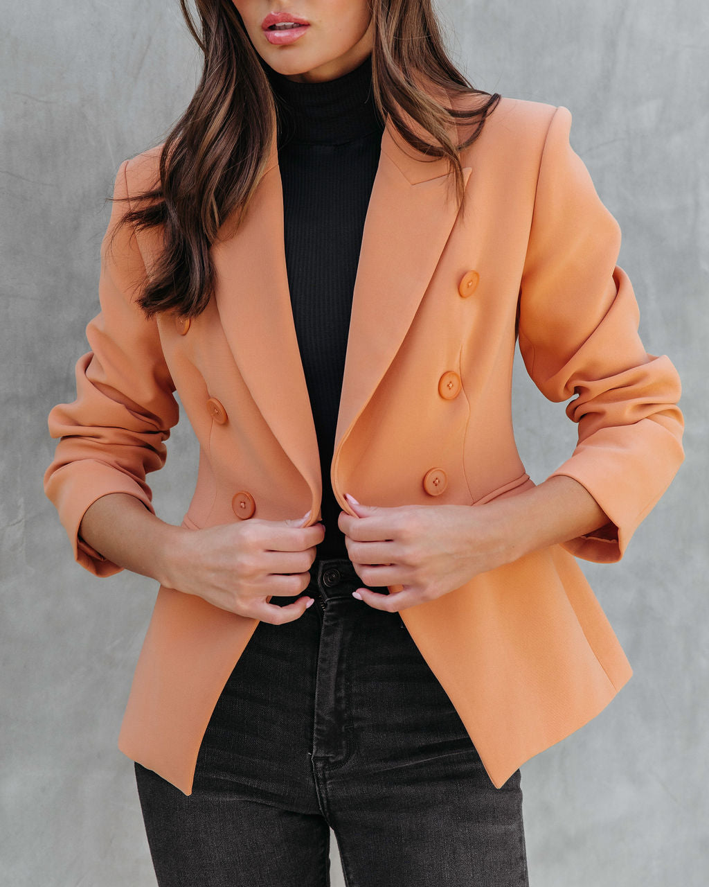 Must Be Baby Pocketed Blazer - Dusty Orange
