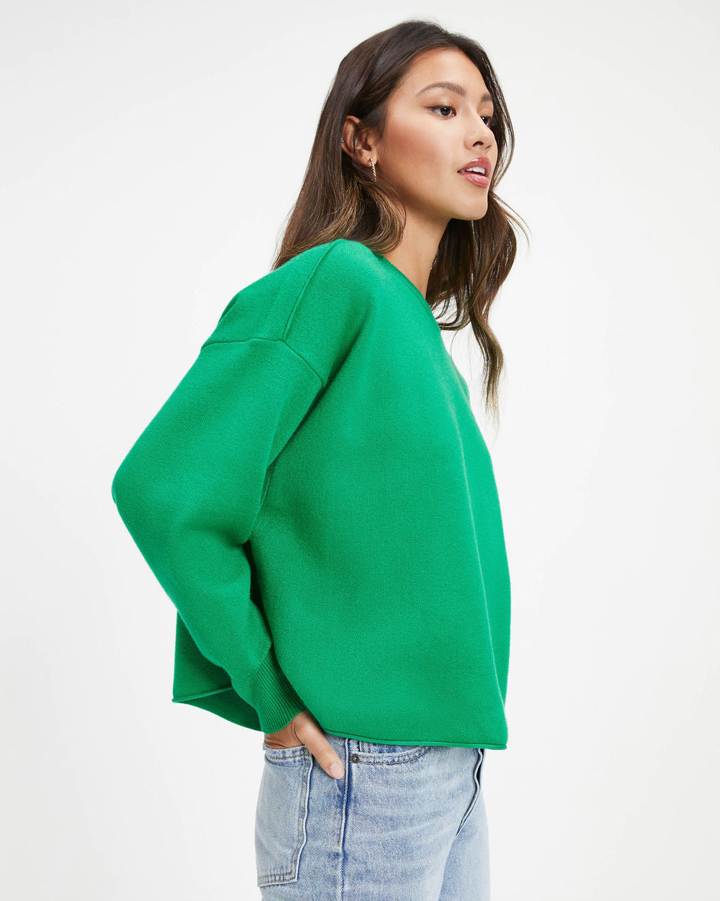 Sarna Dolman Knit Sweater - Green