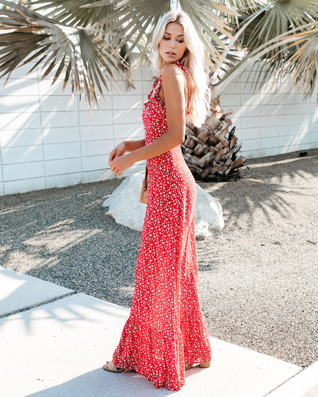 My Fair Lady Floral Ruffle Maxi Dress - SALE
