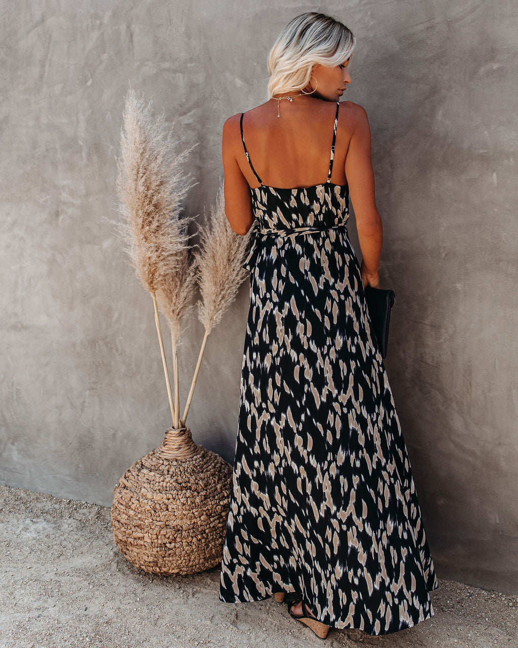 Can I Have This Dance Printed Wrap Maxi Dress - SALE