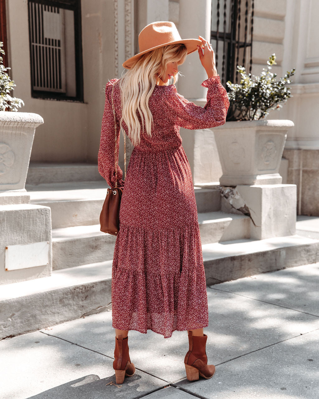 Sylvie Floral Shirred Midi Dress