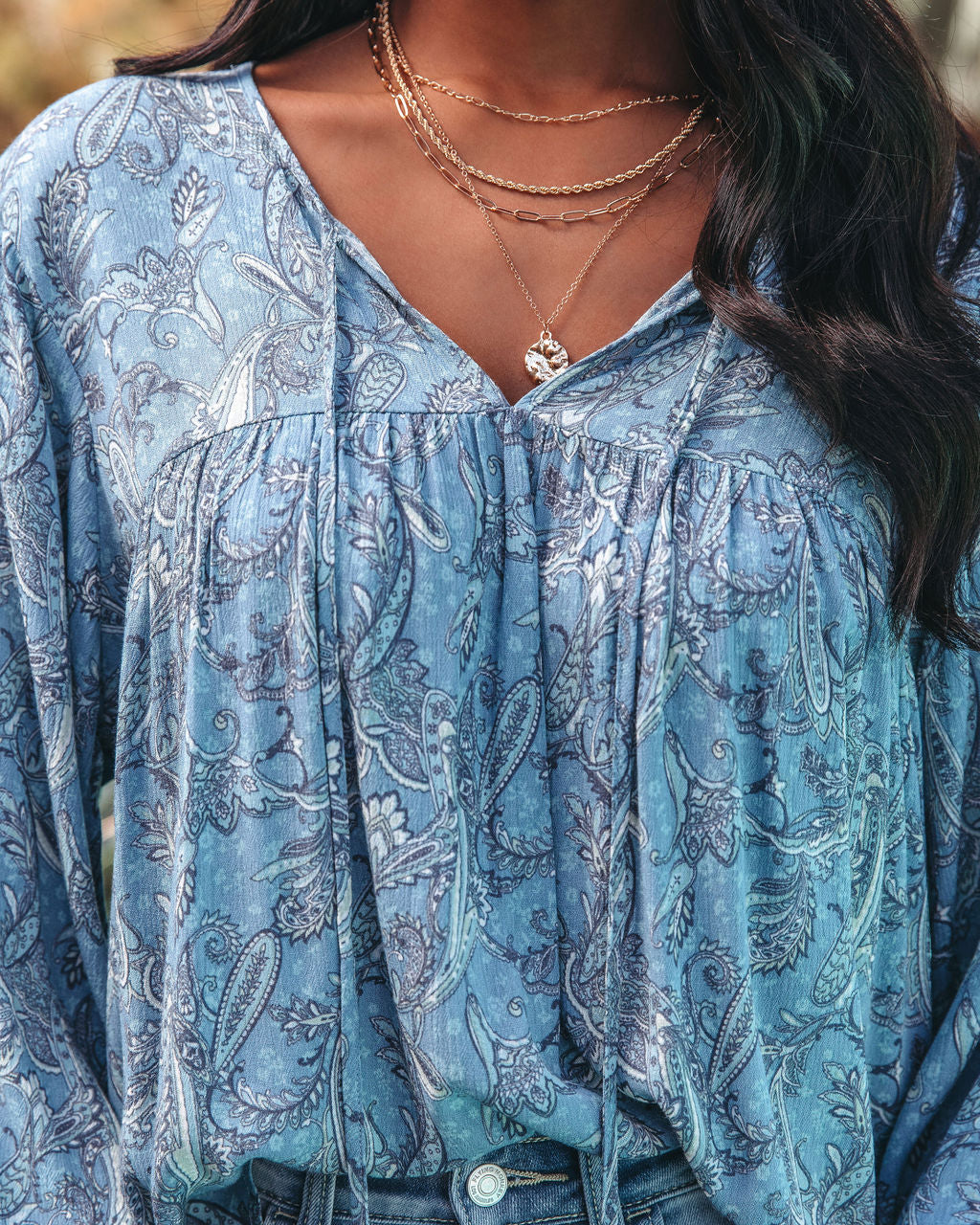 Constansia Paisley Tassel Top - FINAL SALE