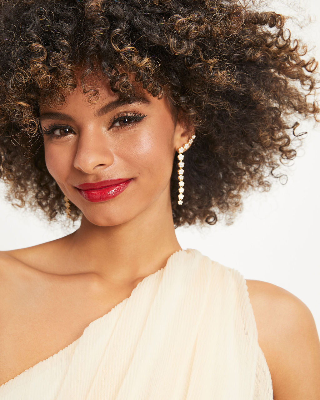 Sarah Floral Drop Earrings - Gold