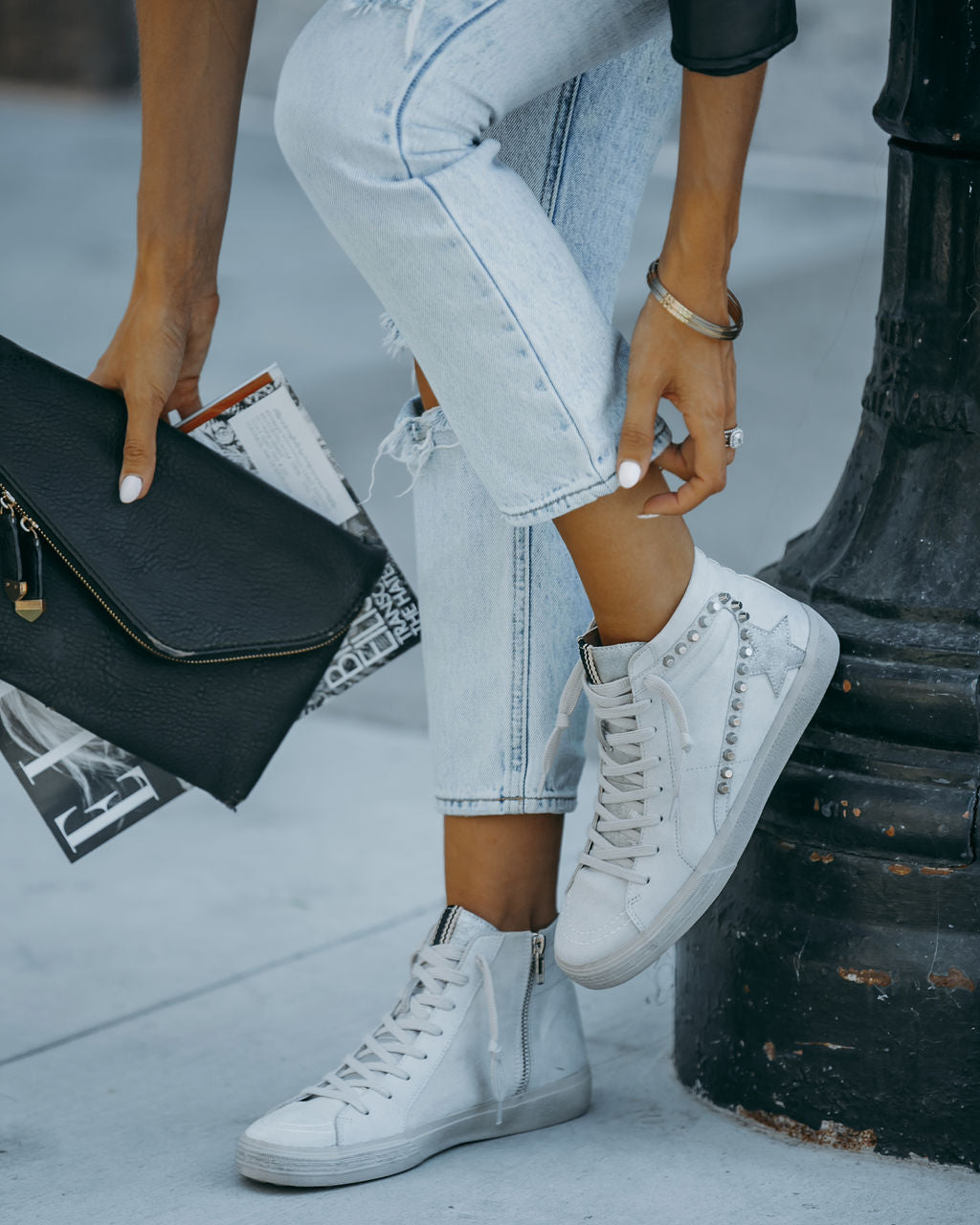 Ozzy Studded High Top Sneakers