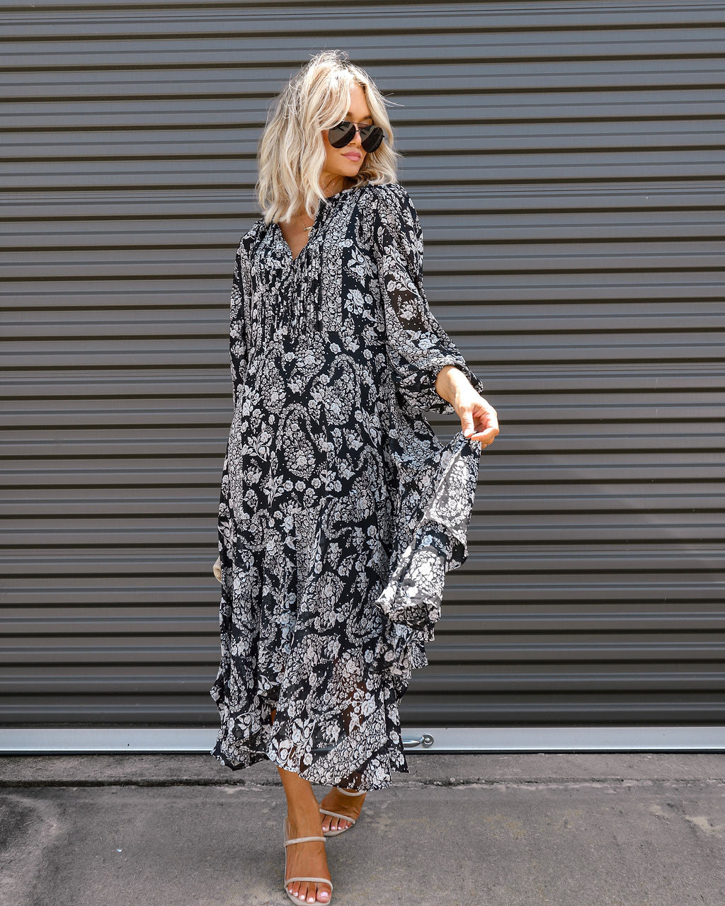 Gloria Floral Chiffon Maxi Dress