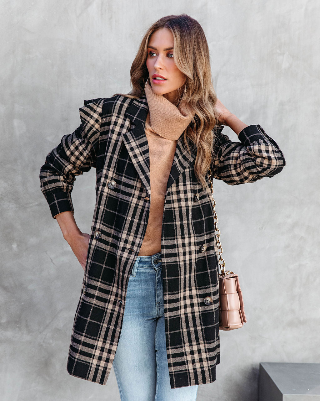 Matilda Plaid Lightweight Pocketed Jacket